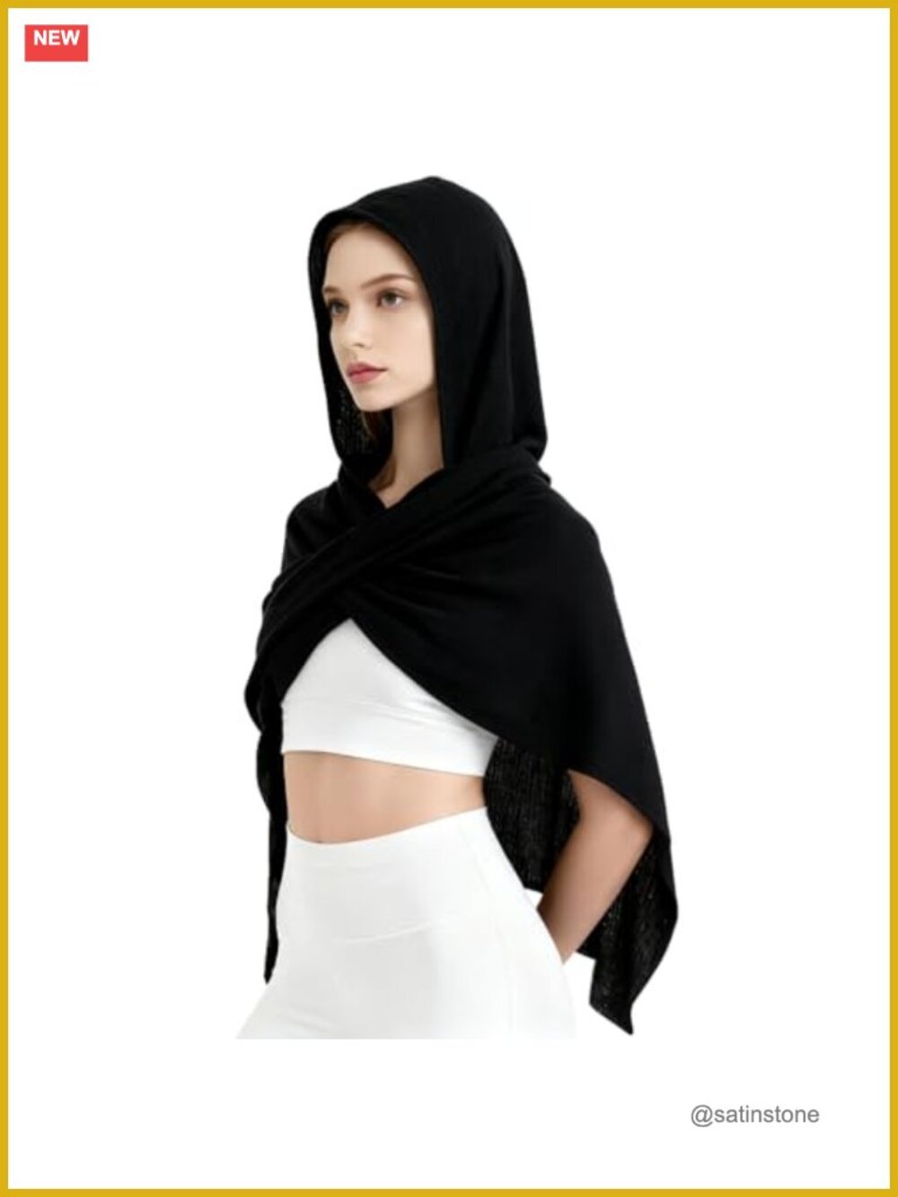 Medieval Hooded Cowl Shawl Scarf Cape Multifunctional Cosplay Wrap